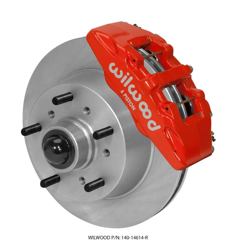 Wilwood Dynapro 6-Piston Front Brake Kit For 1968–1972 Ford F100 – 11.75″ Rotors, Red Calipers 1