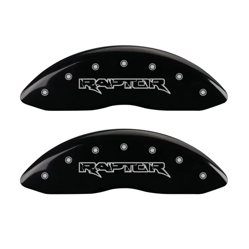 Mgp Engraved 4-Piston Caliper Covers – Raptor Black With Silver Accent Finish 2