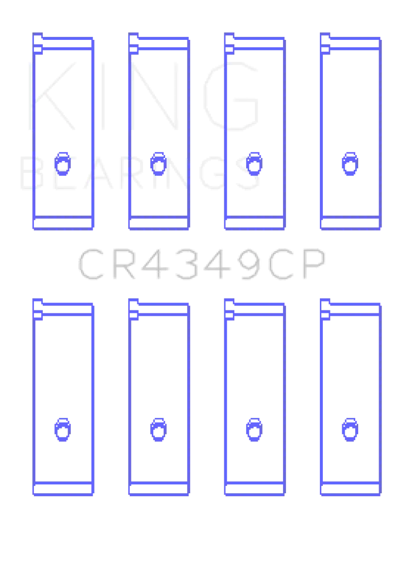 King Toyota Scion Xa/Xb 1Nzfe (Size 0.25) Tri-Metal Copper Lead Rod Bearing Set 2