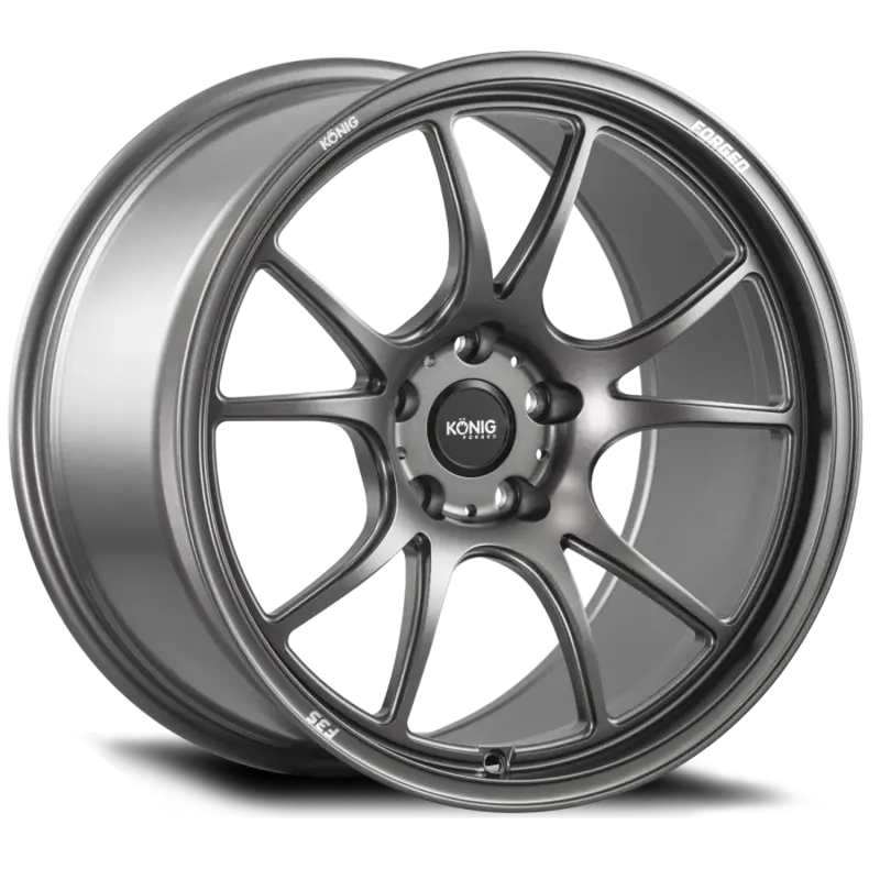 Konig Forged F3S 18X12 5X114.3 Et20 Satin Charcoal Knurled Bead 1
