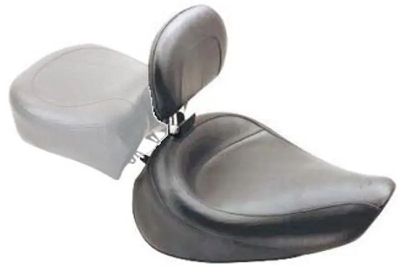 Mustang Harley-Davidson Dyna Wide Touring Solo Seat With Driver Backrest – Black (1991–2005) 1