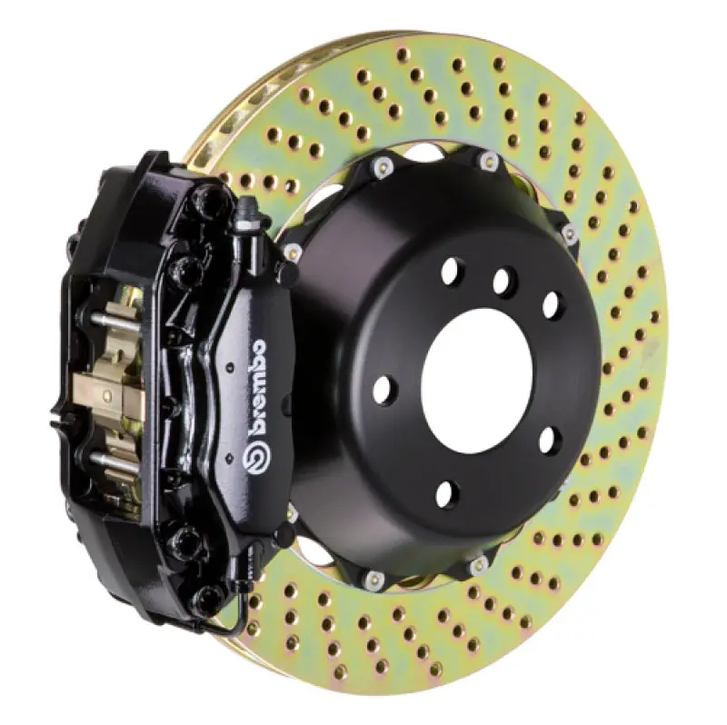 Brembo Gt Big Brake Kit Front Rotors For 2019+ Mazda3 – 345X28Mm Drilled, Two-Piece, Black Finish 1